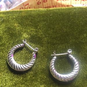 Silver hoop earrings